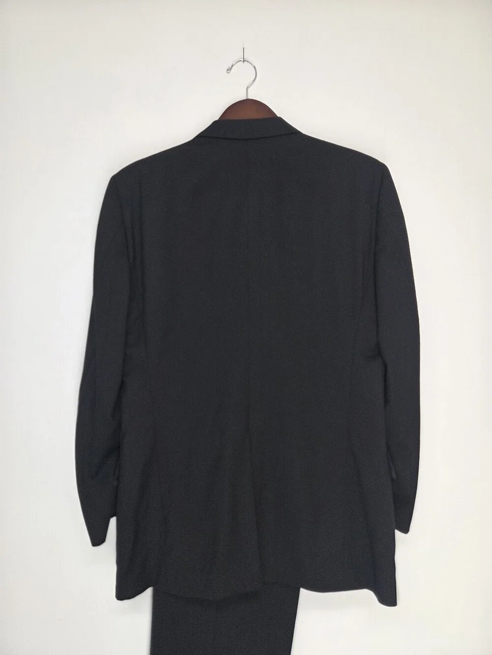 Brooks Brothers 1818 Fitzgerald Suit Mens 41R 35W Black Full Canvas Wool USA
